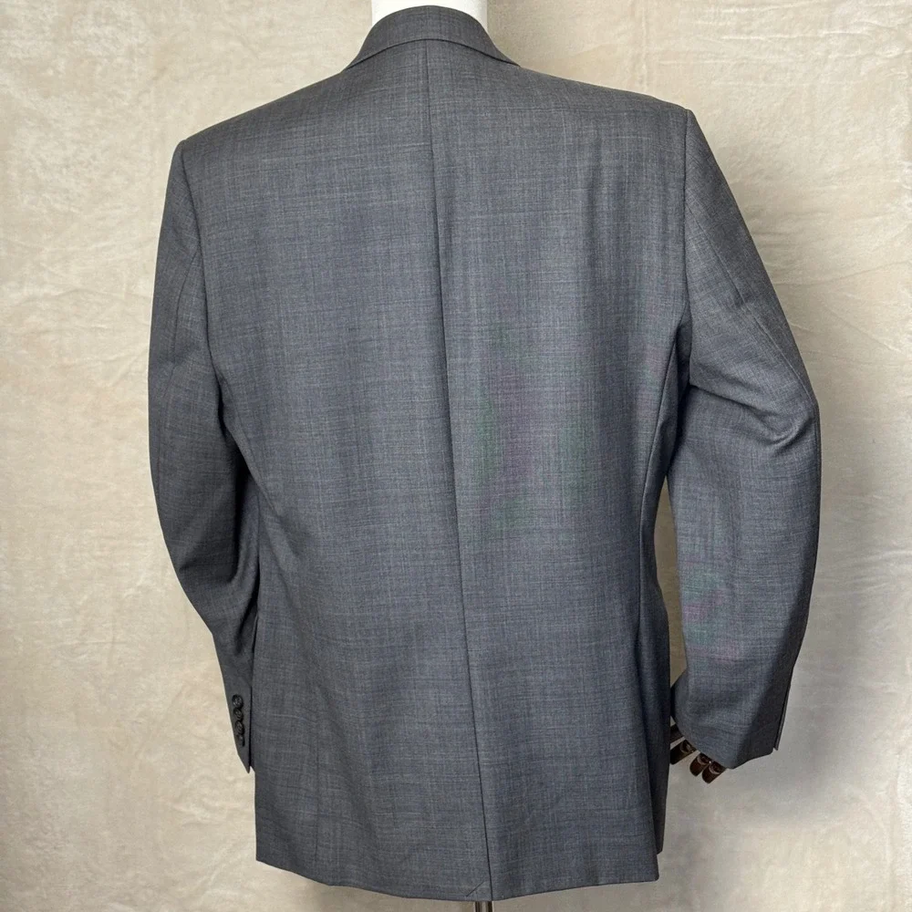Lauren Ralph Lauren Mens Grey‎ 100% Wool Two Button Classic Sport Coat Size 42L